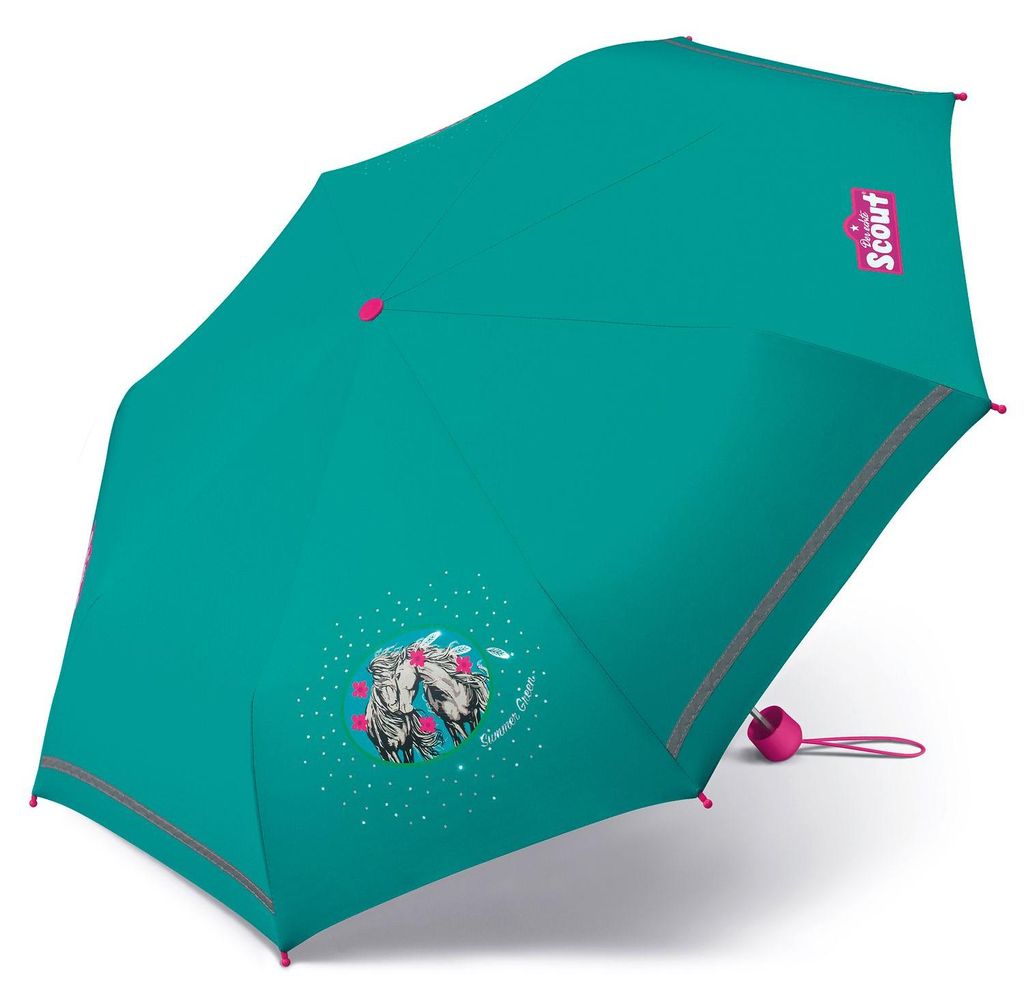 Parasol dziecięcy Scout Summer Green horses 10029 Zdjęcie produktu 