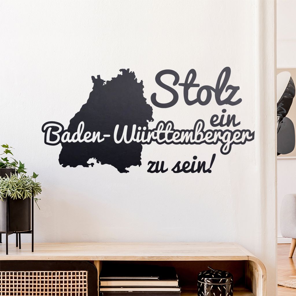 Baden-Württemberger Stolz Wandtattoo Wandaufkleber Wall Sticker - Dekoration, Küche, Wohnzimmer, Schlafzimmer, Badezimmer