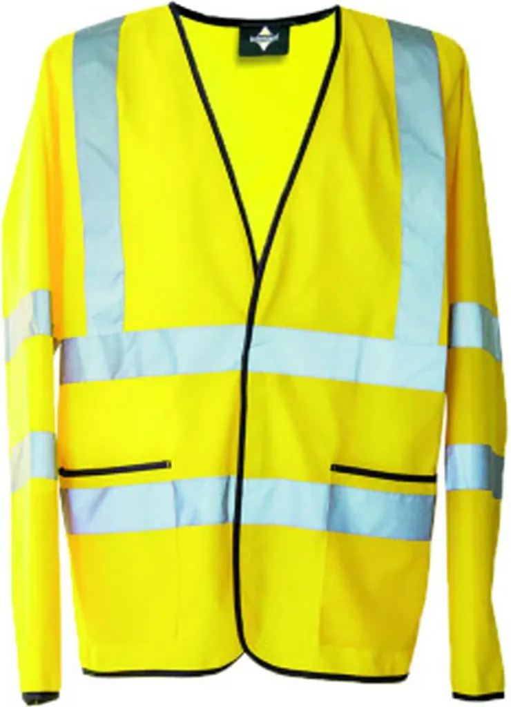 Korntex KXLWJ | Giacca Hi-Viz leggera da uomo EN ISO 20471 Classe 3 - Colore: Giallo segnale - Taglia: XL