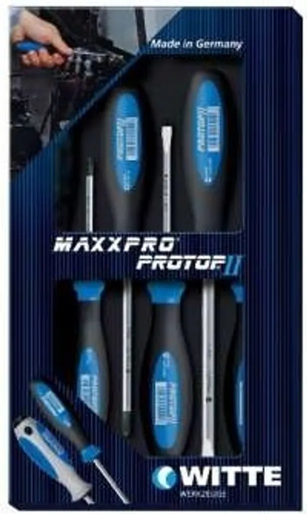 Jeu de tournevis Witte Protop II - Coffret de 6 outils PZ PH de qualité