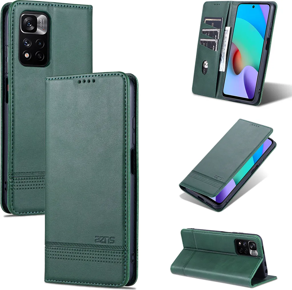 Custodia Flip Poco X4 NFC 5G Verde - Ideale per Viaggi e Foto