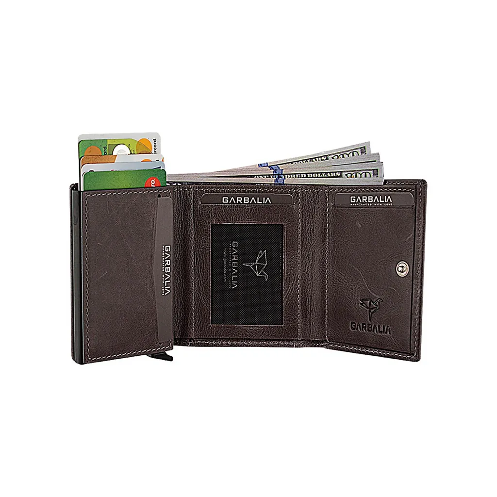 Petit Portefeuille pour Homme Gris en Cuir véritable Zoozie Bags Bryant