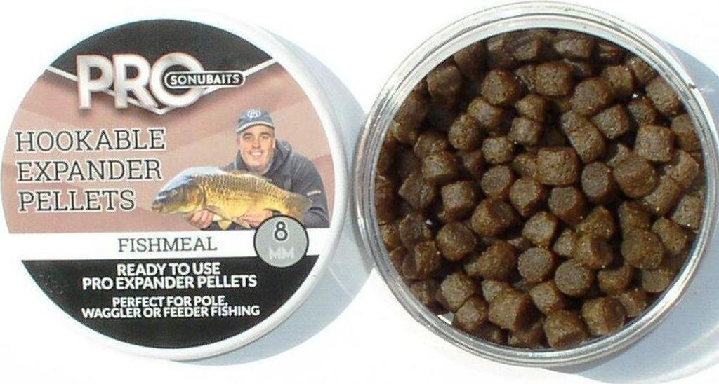 100 g di Sonubaits HOOKABLE EXPANDER PELLETS-FISHMEAL da 8 Immagine del prodotto 