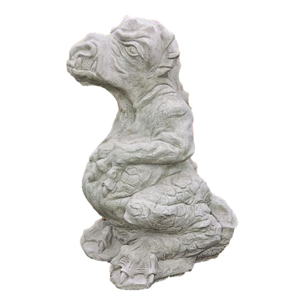 Schöner Drache Figur für den Garten oder den Vorgarten aus Steinguss Neu Frostfest Witterungsbeständig Tierfigur zur Gartengestaltung SU-2103