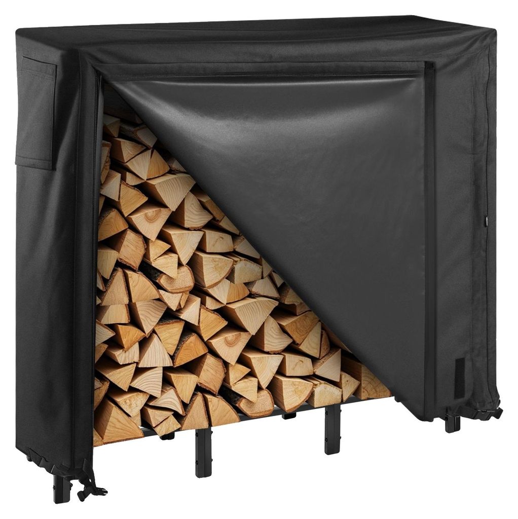 VEVOR kovový stojan na palivové dřevo, 122x32x118 cm stojan Obrázek produktu 