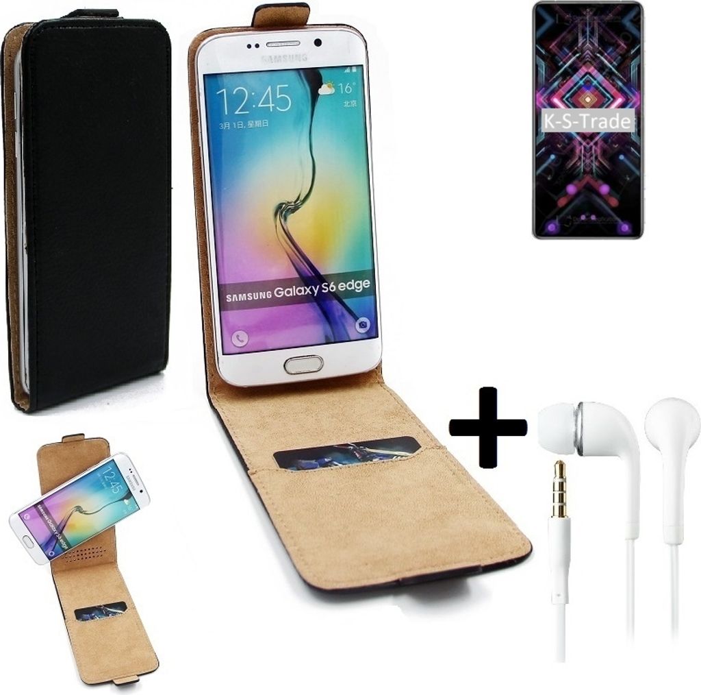 K-S-Trade Handy-Hülle + Kopfhörer kompatibel mit Xiaomi Redmi K40 Gaming Edition 360° Flipstyle Schutz-Hülle Smartphone Tasche Case Flip cover