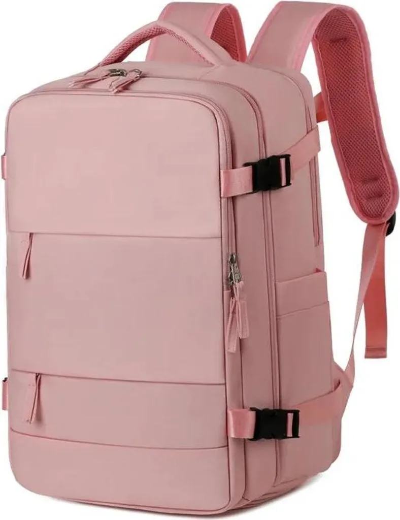 Zaino da viaggio, materiale impermeabile, design multifunzionale, rosa
