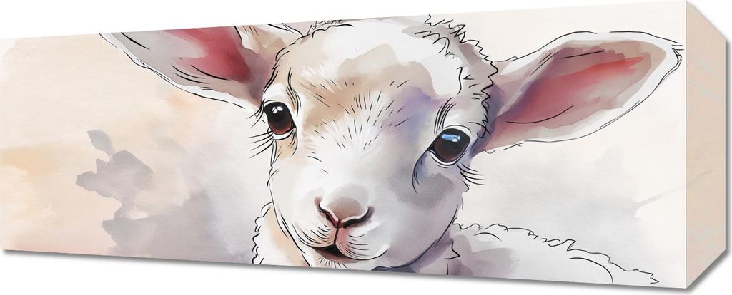 Bild 50x20cm Kleine Schaf