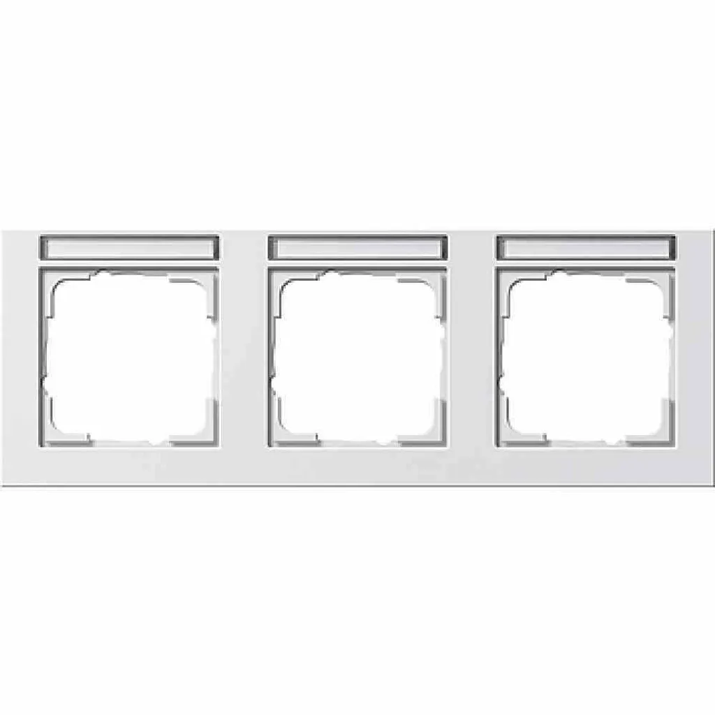 Cadre GIRA 109329 blanc pur 3 postes horizontal E2 en thermoplastique UV
