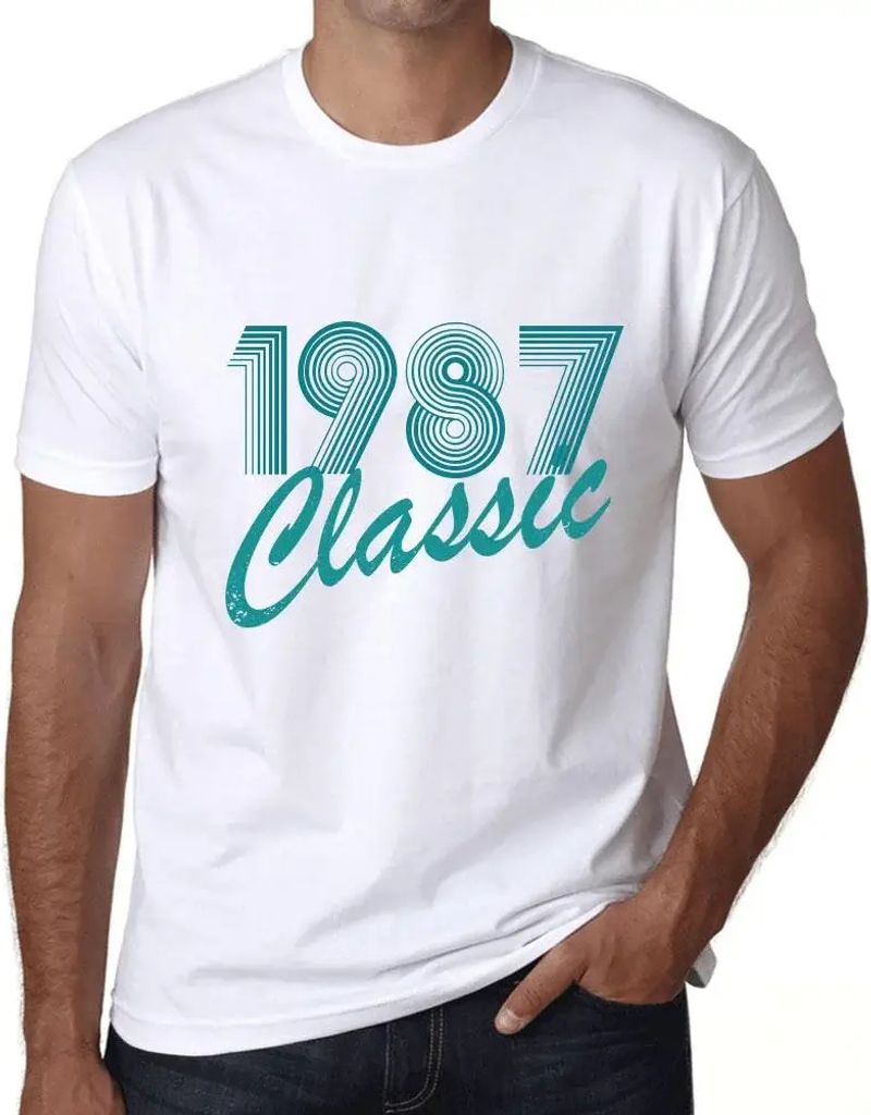 Herren Grafik T-Shirt Klassiker 1987 – Classic 1987 – Geschenk 37. Geburtstag Jahrestag 37 Jahre Jubiläum 37 Jährige Mann Jahrgang 1987 Kurzarm