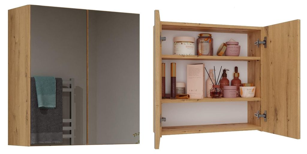 Topeshop POLA 2DL ARTISAN, Eiche, Wand-montiert, 3 Regale, Produktbild 