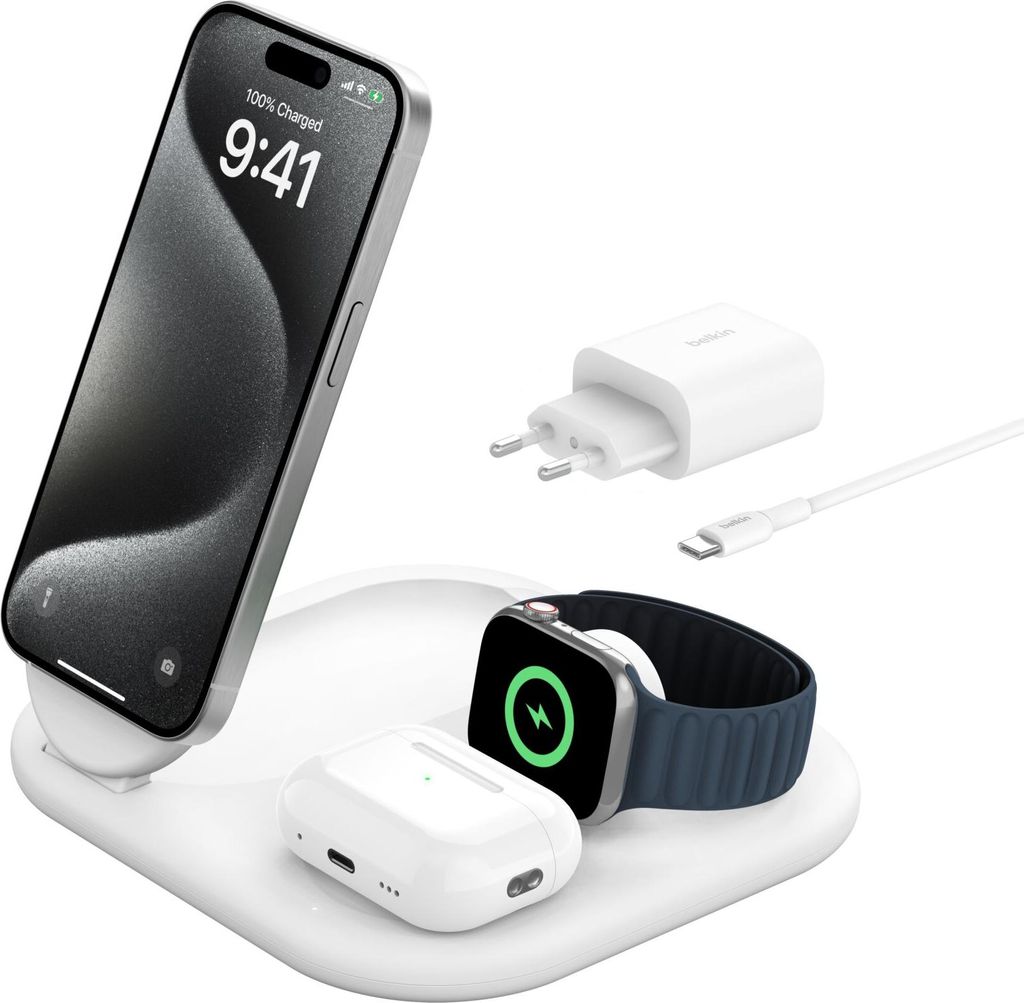 Belkin Wireless BOOST CHARGE Magnetische 3-in-1 Ladestation Produktbild 