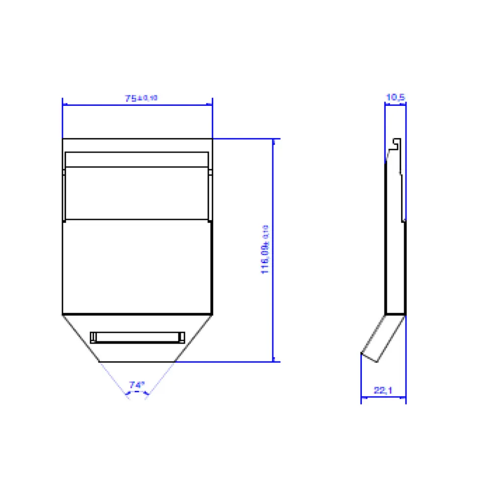 Guide-câbles Bachmann DESK2 RAL9005 - Finition Noir Laqué Durable - 2