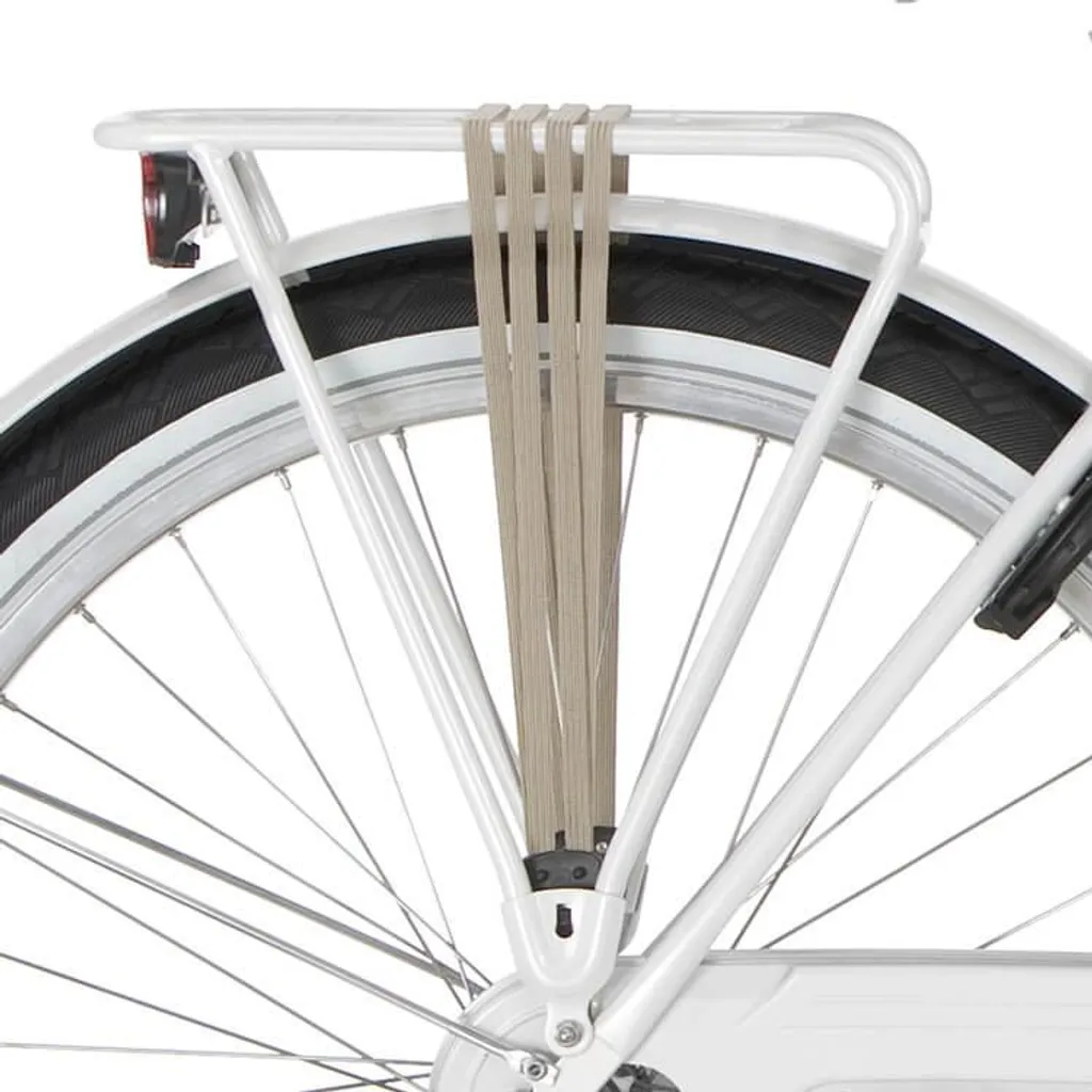 Porte-bagages de vélo blanc perle Cortina Chrono en acier résistant