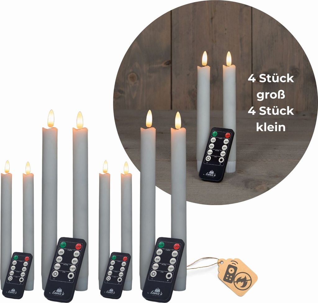 Fabelhafte Led Stabkerzen Mit Timer Bildnull