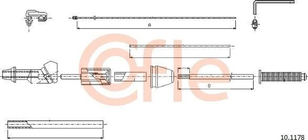 COFLE 10.1178 Cavo acceleratore OE 1629A7 compatibile con 106, Saxo
