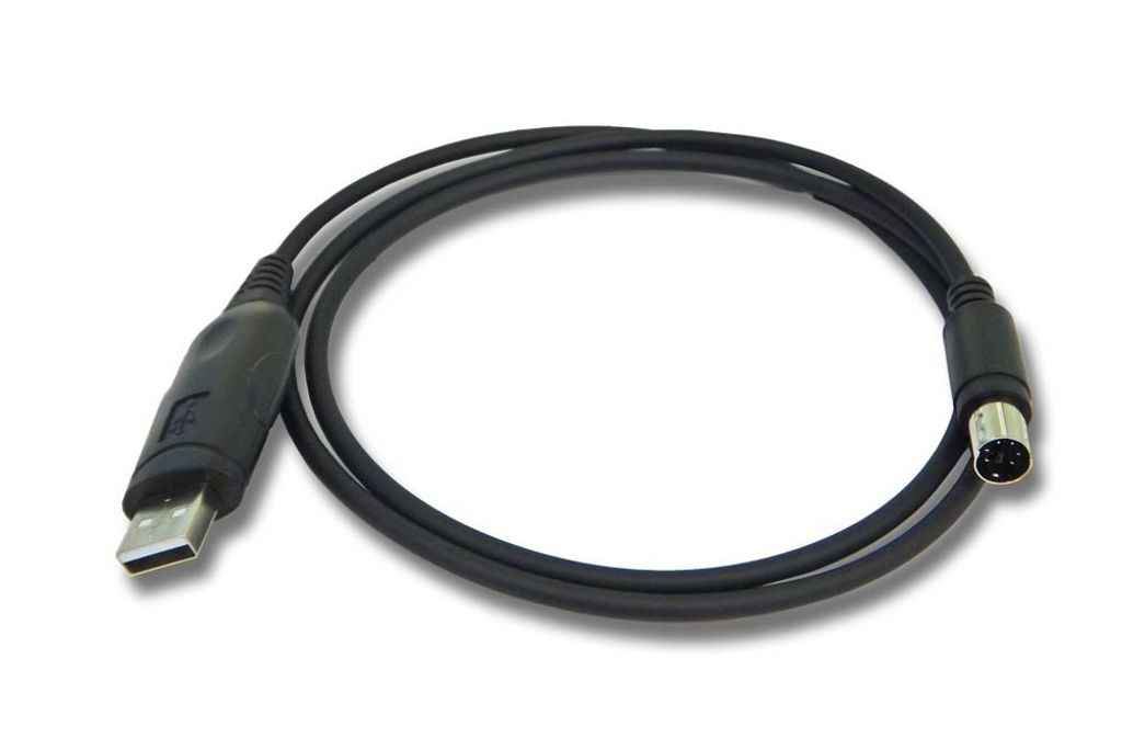 vhbw USB Programmierkabel kompatibel mit Yaesu/Vertex FT-7100, FT-2800, FT-2600, FT2900, FT-2900, FT-2800M, FT-3000M, FT-3000 Funkgerät, schwarz