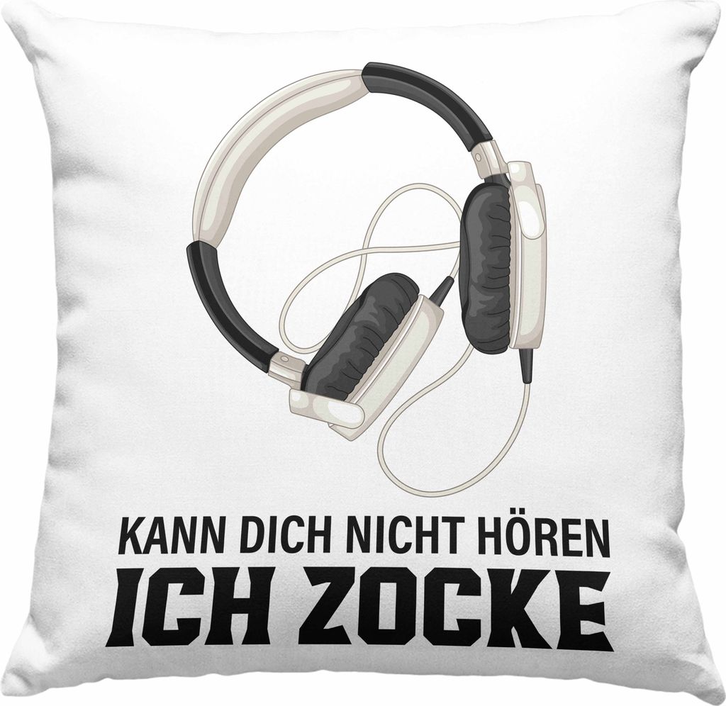 Trendation - Gamer Deko-Kissen mit Füllung 40x40 Geschenk Jungen Zocker Mitbringsel Männer Zocken Gaming Geschenkideen PC Kinder Zubehör Spruch ...