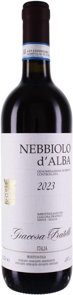 Giacosa Fratelli Nebbiolo d'Alba 2023 | 0.75 l Flasche | 14% Alk. | Piemont, Italien