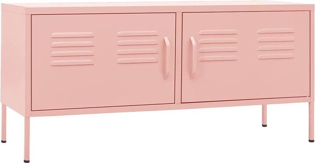 "2024"cloris TV-Schrank Rosa 105x35x50 cm Stahl - TV-Schränke CHY65870213