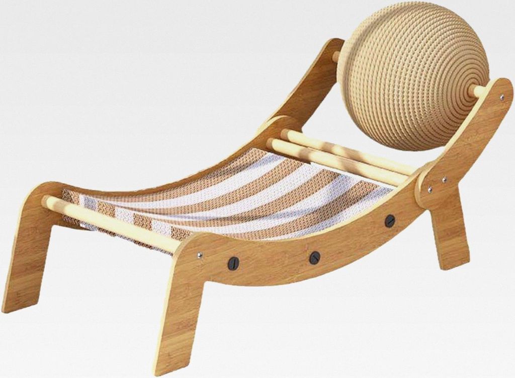 Katzenliege - Kratzbett | Spielrampe Mit Rollball Für Katzen Spielplatz Haus Garten Wohnung Indoor Outdoor