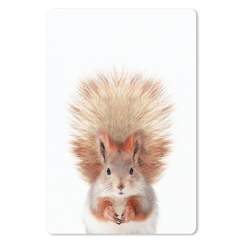 MuchoWow Mauspad Mousepad Eichhörnchen - Tiere - Natur - Orange - Weiß 40x60 cm - Mousepads - Maus Mat - Pad - Mausunterlage - Schreibtisch Acc...