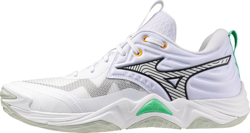 Mizuno Wave Momentum Elite - white/black/frozen emerald, Größe:6.5