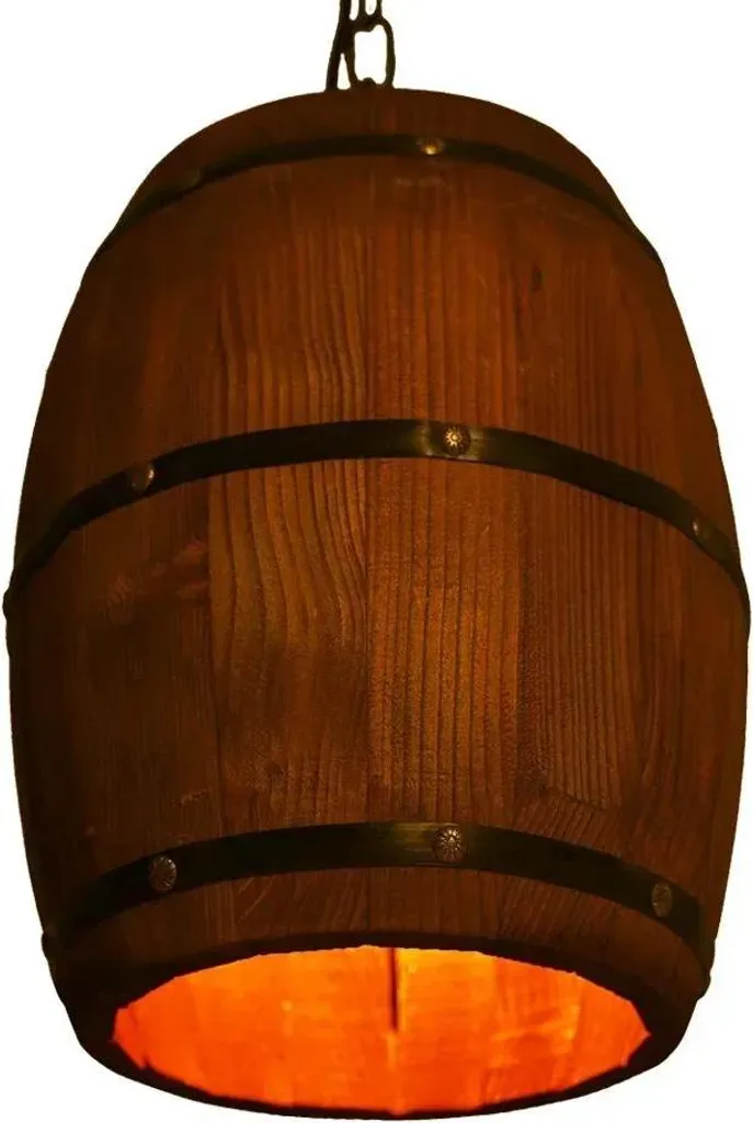Lustre Baril de Vin en Bois Style Rétro pour Décoration Rustique E27