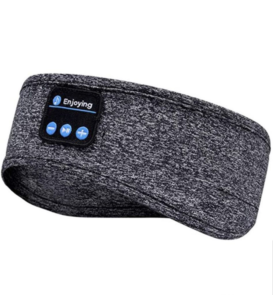 Schlaf Stirnband Kopfhörer Musik Yoga Sleep Sport Bluetooth V5.0 Headset Grau DE 