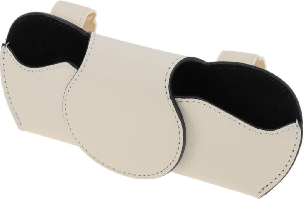 Autosonnenbrillenetui Mit Magnetischem Universellem Autosonnenblendenschutz-Brillenhalter Aufbewahrungsbox Kunstleder Beige 18x8cm 1 Stück