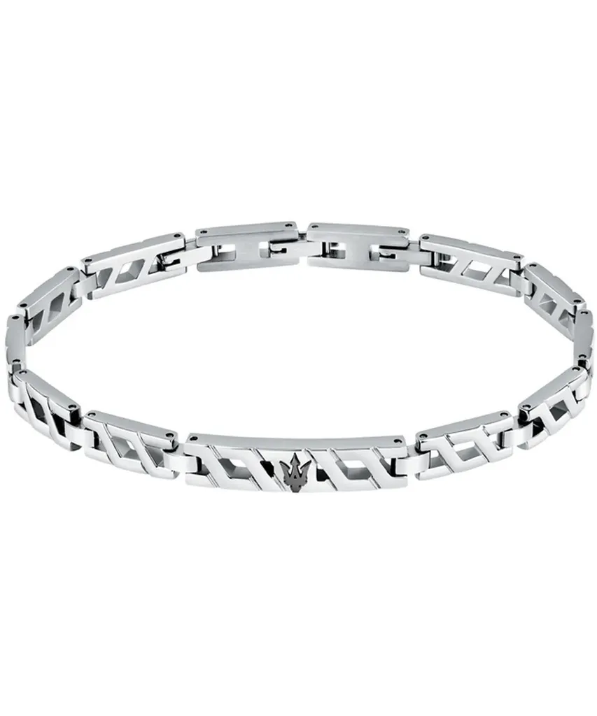 Bracciale Maserati Iconic Uomo in Acciaio: Eleganza Italiana e Tridente
