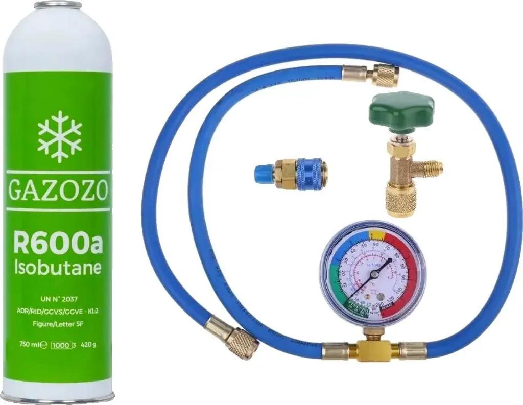 Set Professionale Ricarica Refrigerante 650ml per Sistemi A/C Auto