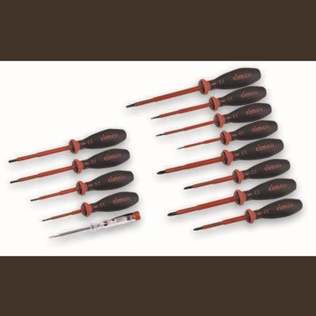 Set de tournevis d'atelier Cimco 117000 avec manches ergonomiques