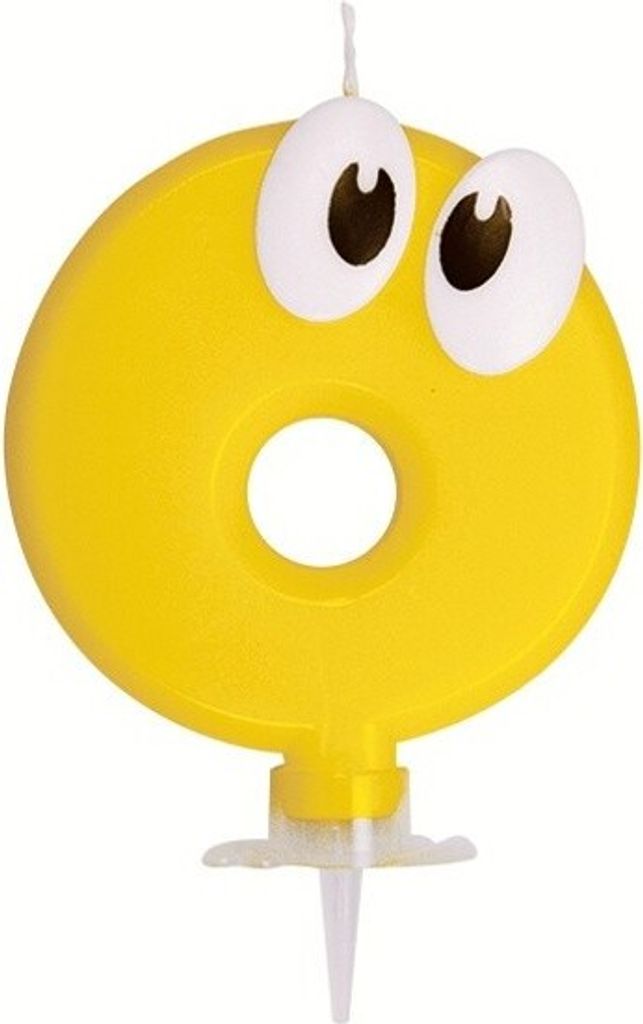 Zahlenkerze SMILE - 0 Caketools Material:: Wachs