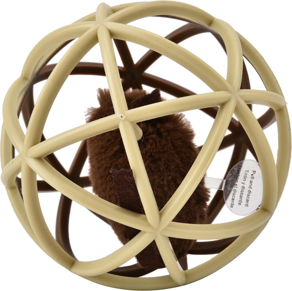 Haustier Katze Gefangener Maus Ball Puzzle Spielzeug Sisal Lustige Backenzähne Klaue (Reiskaffeefarbe)