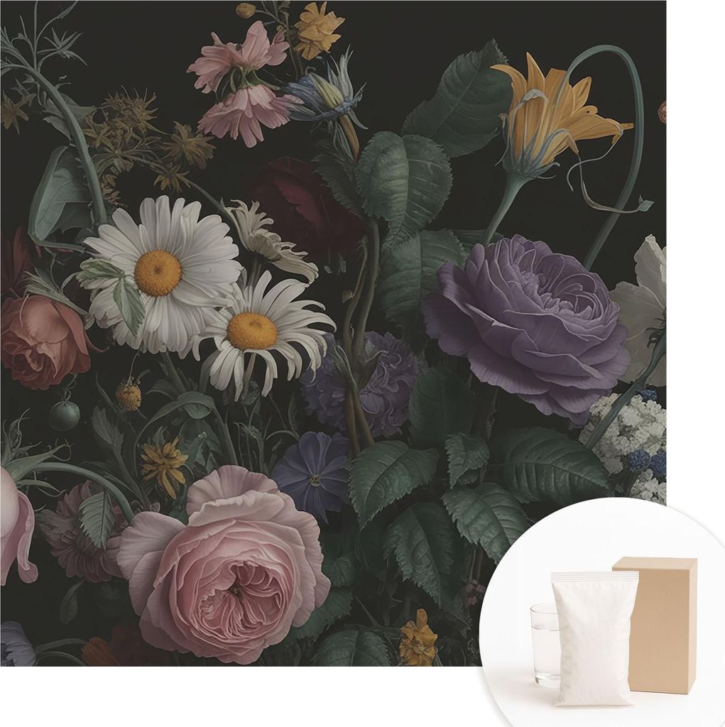 Fototapete - Wandbilder für Wohnzimmer - 250x250 cm - Dekorative Wandfolie - Modernes Design für Wanddekoration - Tapeten für Innenräume - Flor...