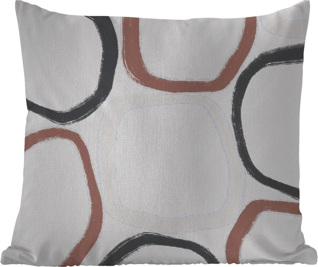 MuchoWow Outdoor Kissen - Minimalismus - Geometrische Formen - Pastell - Muster - 60x60 cm - Wetterfest - Lounge Kissen - Dekoration - Schlaf Kissen