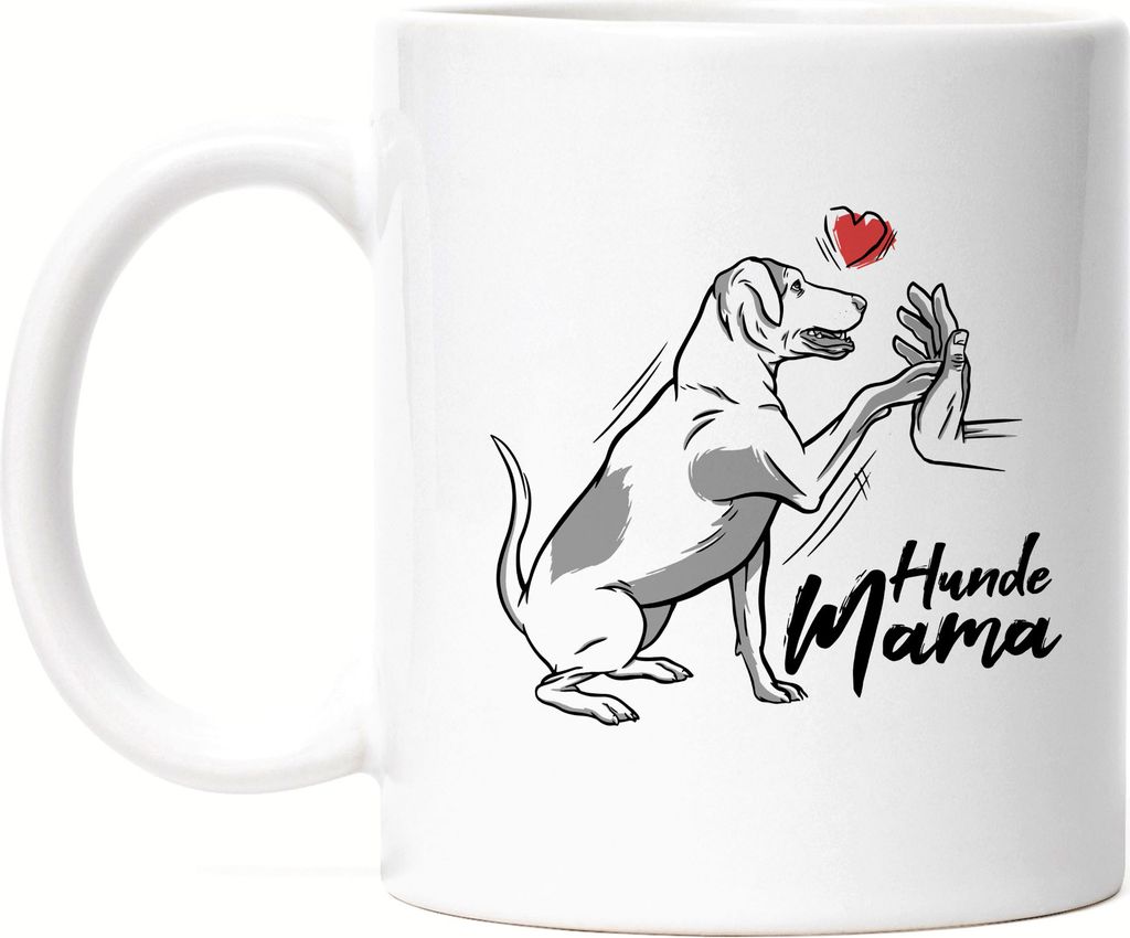 Hundemama Tasse Weiss Mit Hund Motiv Für Hundebesitzer Produktbild 