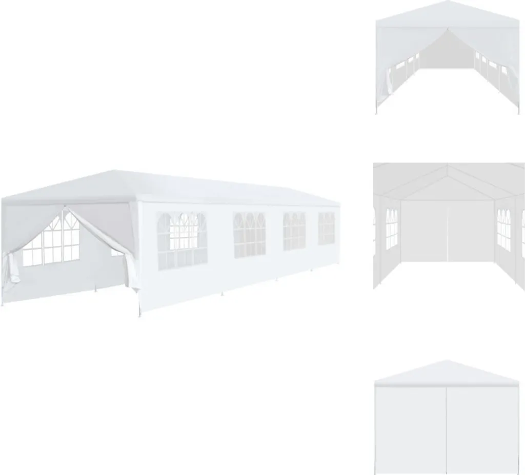 Tente de jardin 3x12 m pour mariage et banquet - Grand Pavillon Blanc