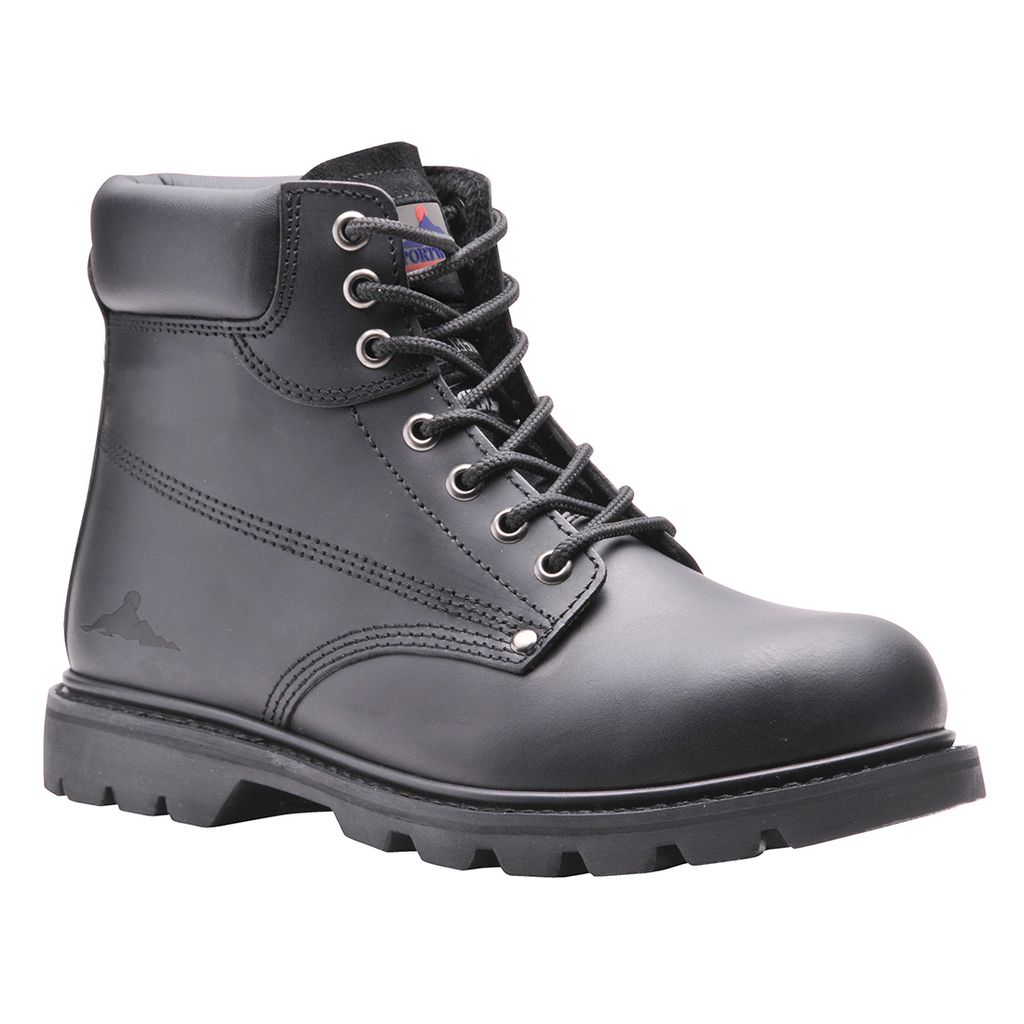Portwest FW16 Steelite Rahmengenähter Sicherheitschnürstiefel SBP HRO Black Gr. 41