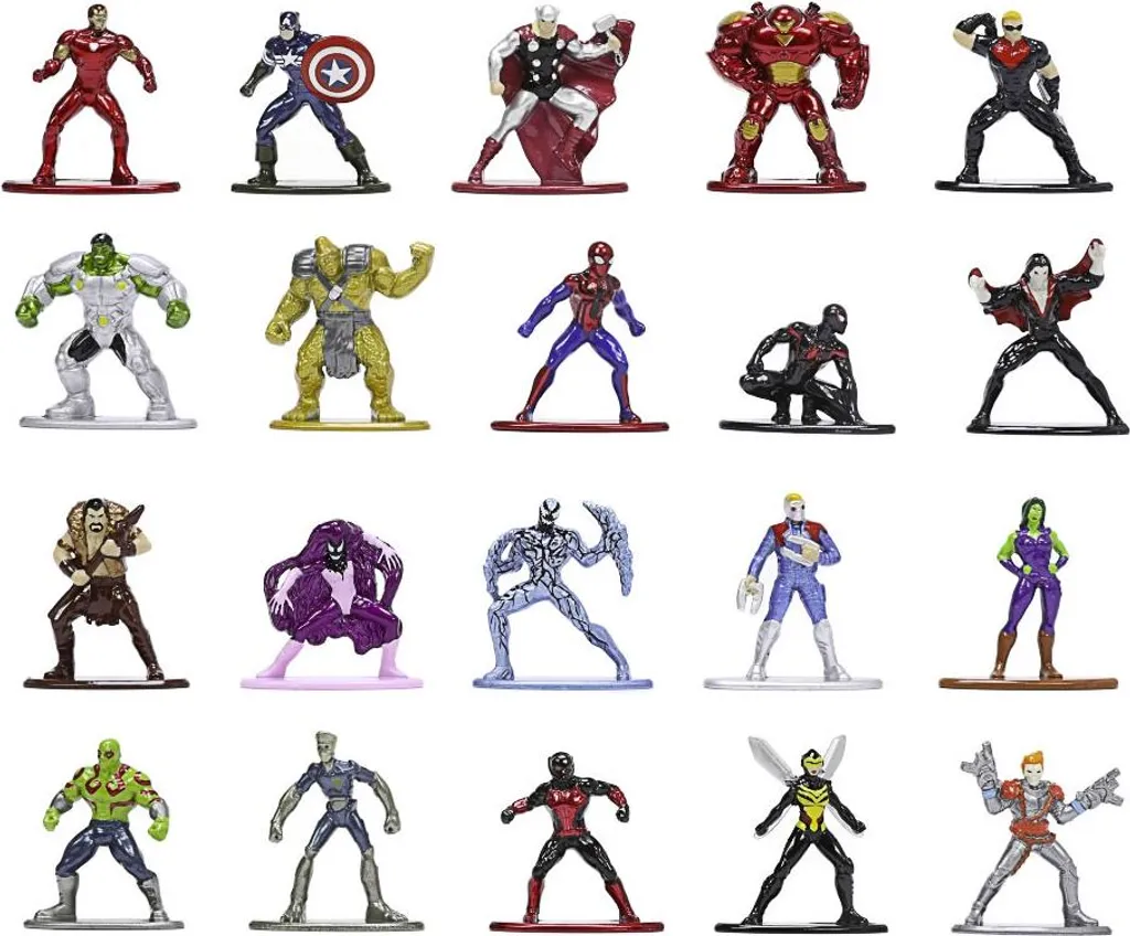 Jada Marvel Spider-Man Pack de 18 Figurines en Métal 322-5031