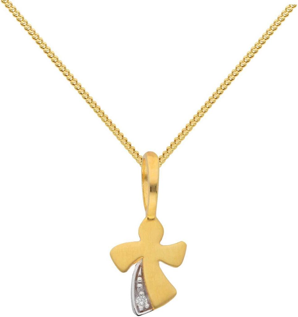 Gold Anhänger Engel Zirkonia mit Goldkette  333-8 Karat Produktbild 
