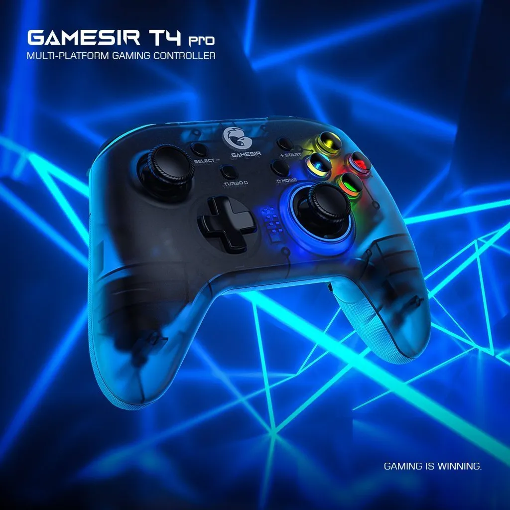 GameSir T4 Pro Contrôleur Bluetooth avec Rétroéclairage - Noir, Comme Neuf
