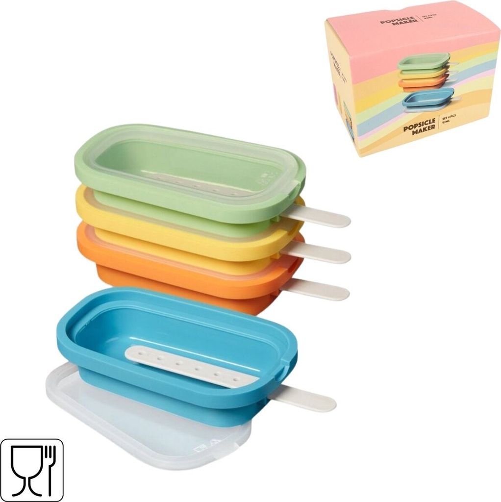 Formen für Eis am Stiel und Eis - Silikon - 95 ml - 12er-Set