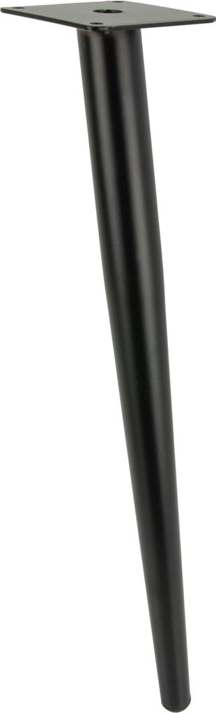 Senkrechtlackierte Möbelbein "Stiletto" 40 cm in mattem Schwarz – Elegante, stabile Metallstütze für stilvolle Innenraumgestaltung.