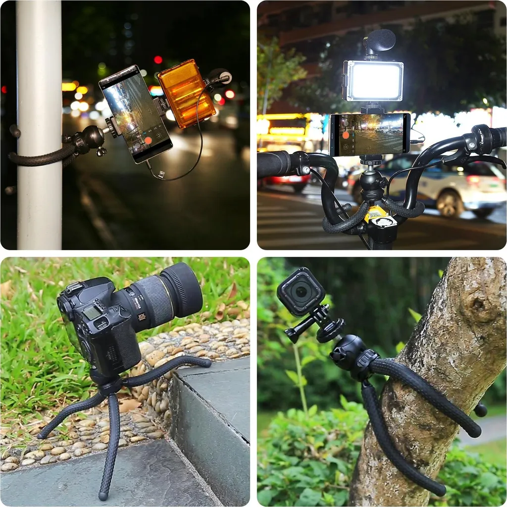 Kit vlog smartphone anti-tremblement avec micro et éclairage réglable