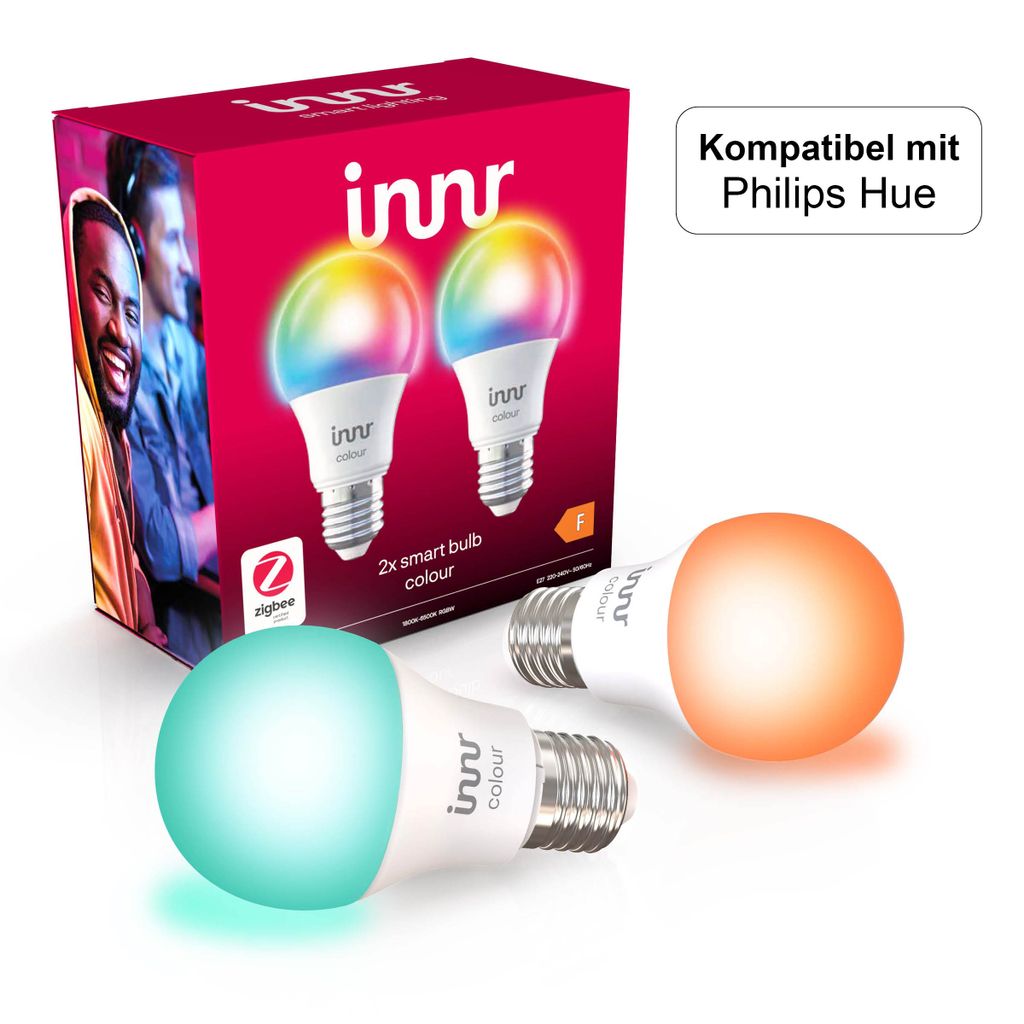 Smart E27 LED Lampen, 9W RGB und Warmwei§ Dimmbar 2 pack