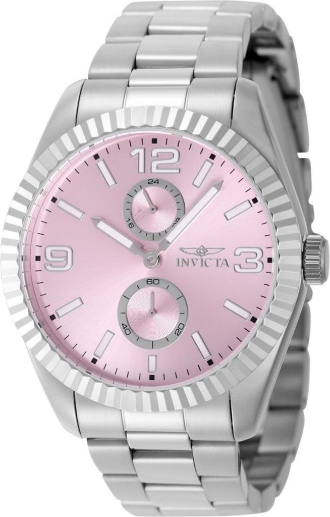 Invicta Specialty 49527 Herren uhr - Wasserdicht - Analog - Quarzuhrwerk - Edelstahl mit rosa zifferblat - 43mm