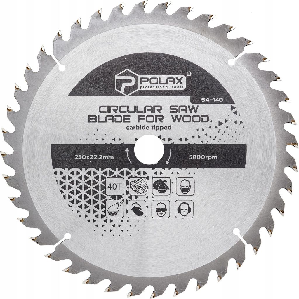 Sägeblatt für Holz 230 x 22,2/20, 40Т Polax Produktbild 