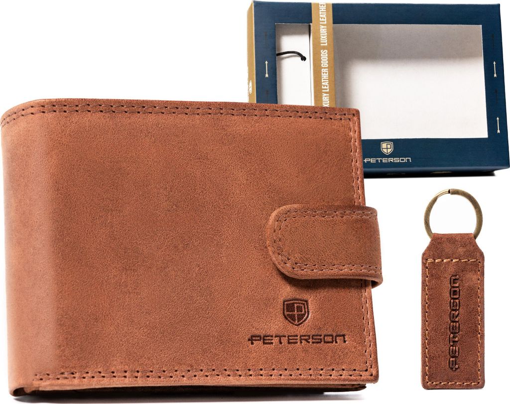 Peterson Portemonnaie-Set mit Schlüsselanhänger Gorehammer hellbraun One size
